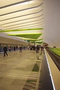 Обратный вид в сторону станции «Жулебино».9 ноября 2013 года