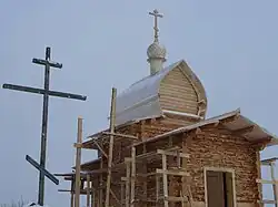 Строительство церкви в д. Богослово