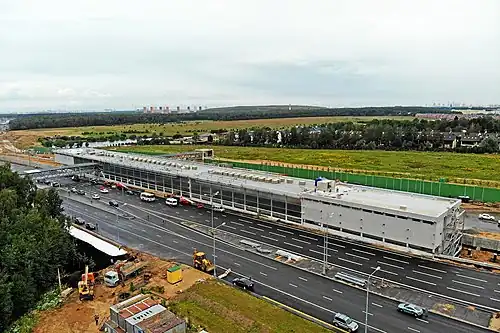 Строительство станции метро «Прокшино» в августе 2018 года