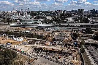 Строительство станции.  Август 2016 года