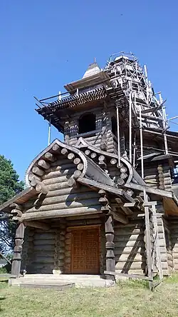 Строящаяся церковь Покрова Пресвятой Богородицы