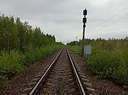 Входной светофор со стороны Аконъярви.