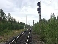 Входной светофор. Вид со стороны рзд. 24 км.