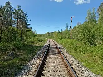 Чётный семафор. Вид со стороны ст. Питкяранта (2018 г.)