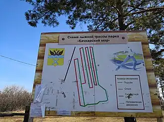 Схема лыжной трассы в парке