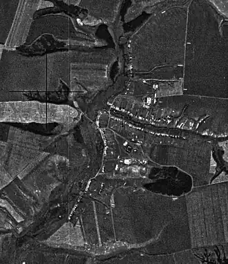Спутниковая съёмка села Сырцево. 1977 год