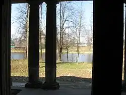 Вид на Лынтупку из усадьбы Бишевских в Лынтупах