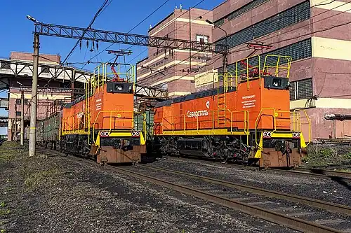 Промышленные электровозы-вагонотолкатели ТЭВ35