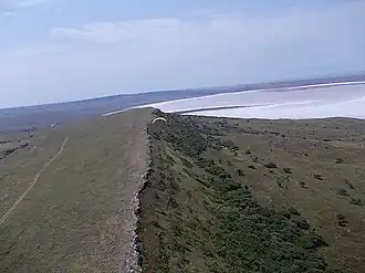 Куэста Ташкалак вид с востока на запад с высоты птичьего полёта