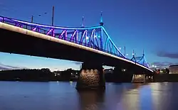 Тверь. Старый мост через Волгу в архитектурно-художественном освещении от компании «Grosslux».