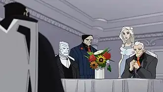 Встреча главарей преступных синдикатов: Доктора Осьминога, Томбстоунаи Сильвермейна