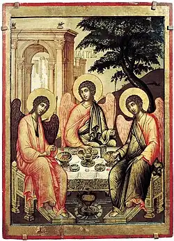 Симон Ушаков. Троица Ветхозаветная. 1671