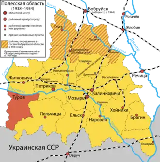 Туровский район на карте