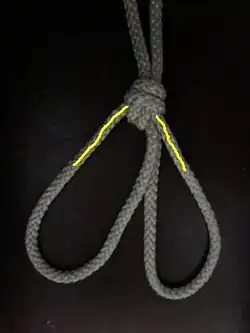 Узел Климовичабыстро вяжется, быстро развязывается, прочный.