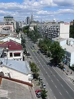 Большая Васильковская улица вверх от улицы Евгения Коновальца