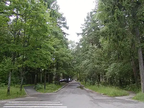 Улица Мигунова в Обнинске, вид от школы № 1 им. Шацкого.