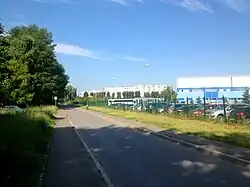 Проезжая часть ул. Олега Кошевого в районе СОК «Триумф»