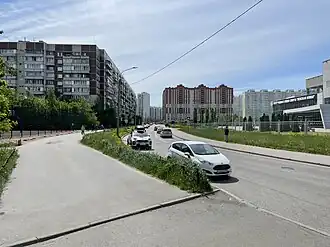 Вид в сторону улицы Бадаева