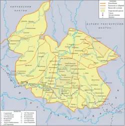 Усерганский кантон на карте