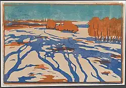 Талый снег. Долина реки Инзы, 1915