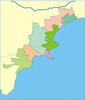 Курортное на карте