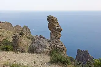 фигура выветривания Пряничный Конь на хребте Хоба-тепе