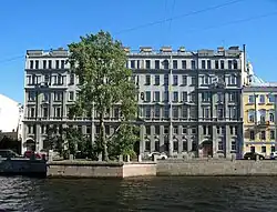 Левобережный устой моста у дома 126 по набережной Фонтанки, фото 2019 года