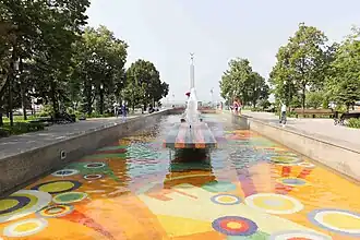 Фонтан в сквере Победы после реконструкции 2017 г.