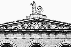 Фрагмент фронтона замка.  1927 год.