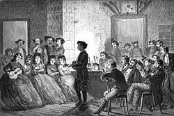 Хор цыган во время ярмарки в Харькове. Гравюра Л. Серякова по наброску В. Шрейдера, 1871