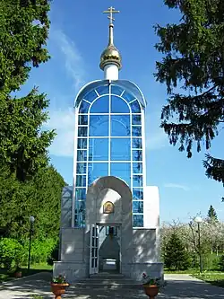 Часовня в селе Шоршелы, место захоронения космонавта А. Г. Николаева.