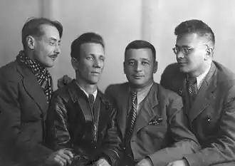 (слева-направо) Шефнер, Чивилихин, Гитович, Лифшиц