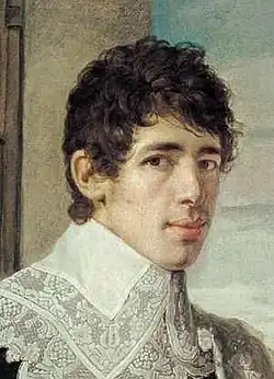 Автопортрет — деталь картины «Гадание». 1805