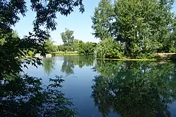 Пруд в центре села