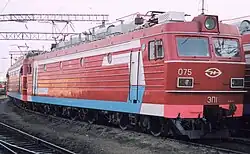 Электровоз ЭП1-075 в депо Саратова