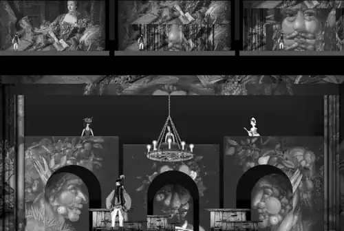 А. Орлов. Эскиз сценографии. «Мадам Помпадур» Л. Фалля. Театр музыкальной комедии. Санкт-Петербург. 2008