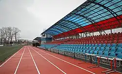 Основная трибуна стадиона Юность (декабрь 2024)