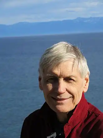 Профессор Ю. А. Васильев на озере Байкал весной 2017 года