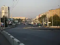 Двухуровневая развязка на пересечении проспектов Ямашева и Ибрагимова (вид в сторону улицы Короленко)