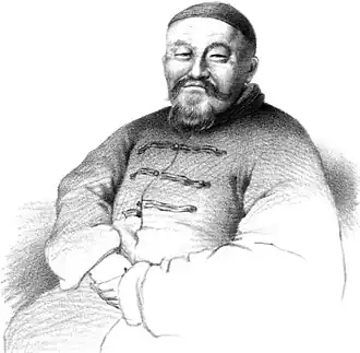 Прижизненный портрет Боромбая написанный Чоканом Валихановым