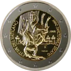 €2 — Ватикан 2008