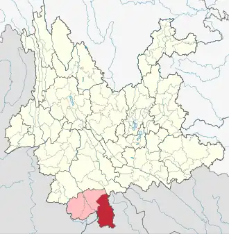 Мэнла на карте