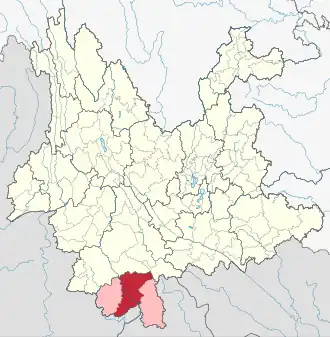 Цзинхун на карте