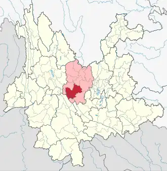 Чусюн на карте