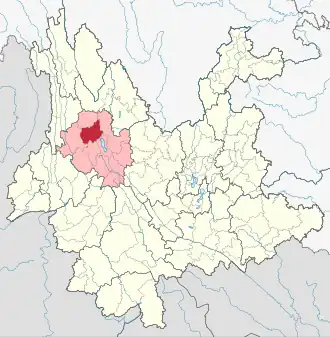 Эръюань на карте