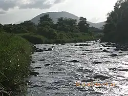 Верховья реки, вид на гору Якураи