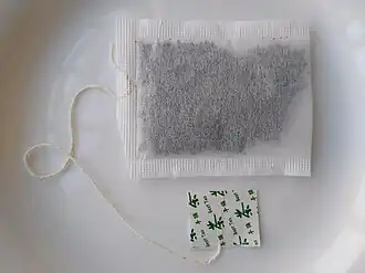 Однокамерный чайный пакетик с ярлычком