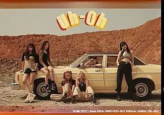 Обложка сингла (G)I-DLE «Uh-Oh» (2019)