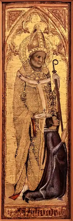 Маттео Джованнетти. «Св. Гермагор с донатором». 1345.