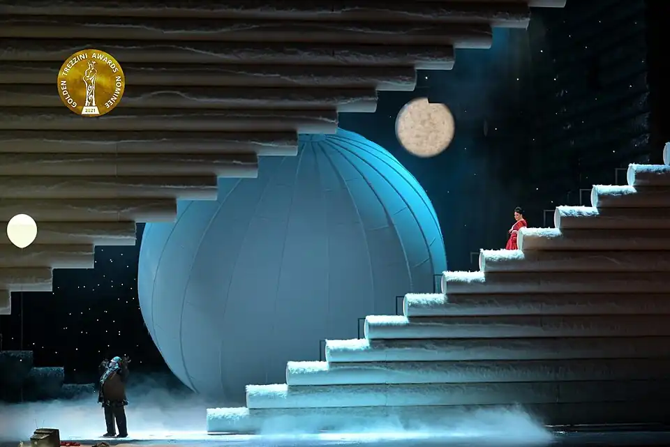 А.Орлов. Декорации к опере Н.А.Римского-Корсакова «Снегурочка» в постановке Мариинского театра, Санкт-Петербург (2020)